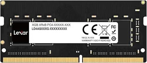 Lexar 16GB Single DDR4 SODIMM RAM 3200MT/s CL22 260-Pin Laptop Memory, Black (LD4AS016G-B3200GSST)
