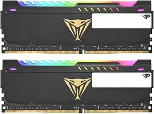 Patriot Viper Steel RGB DDR4 RAM 16GB (2X8GB) 3600MHz CL20 RGB Memory | Voltage: 1.35v; Supports Intel XMP; Module type: UDIMM.