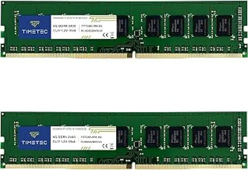Timetec Hynix IC 16GB KIT(2x8GB) DDR4 2400MHz PC4-19200 Unbuffered ECC 1.2V CL17 1Rx8 Single Rank 288 Pin UDIMM Server Memory RAM Module Upgrade