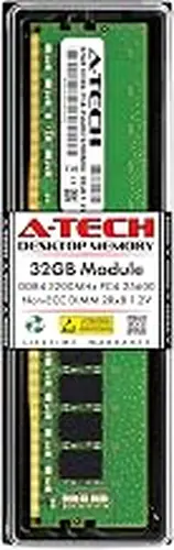 A-Tech 32GB RAM for Dell XPS 8940, T8940 - DDR4 3200MHz PC4-25600 Non-ECC Unbuffered DIMM 288-Pin Desktop Tower PC Memory Upgrade Module