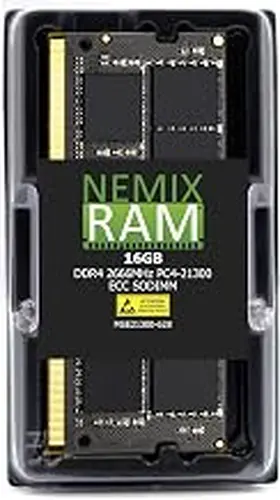 NEMIX RAM 16GB (1X16GB) DDR4 2666MHz PC4-21300 2Rx8 1.2V CL19 260-PIN ECC Unbuffered SODIMM NAS Memory Compatible with Synology Rackstation RS822+