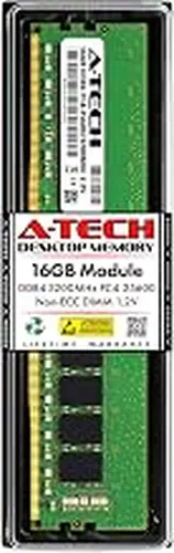 A-Tech 16GB RAM for Dell Alienware Aurora R10, Aurora R12, Aurora R14 Gaming Desktop | DDR4 3200MHz PC4-25600 DIMM 1.2V 288-Pin Non-ECC UDIMM Memory Upgrade