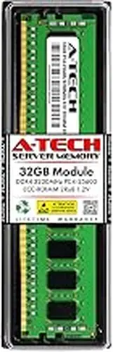 A-Tech 32GB RAM Replacement for Samsung M393A4G43BB4-CWE | DDR4 3200MHz PC4-25600R ECC RDIMM 2Rx8 1.2V 288-Pin Registered Server Memory Module (M393A4G43BB4-CWE-ATC)