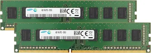 Samsung 8GB (2x4GB) DDR3 1600MHz PC3-12800 CL11 UDIMM 1Rx8 Single Rank 1.5V Non-ECC DIMM 240-Pin Desktop PC RAM Memory
