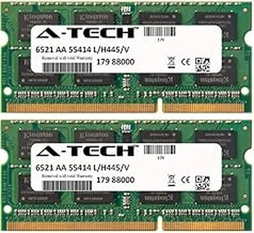 A-Tech 16GB KIT (2 x 8GB) For Apple MacBook Pro Series 2.0GHz Intel Core i7 (15-inch) (DDR3) (Early-2011) 2.2GHz Intel Core i7 (15-inch) (DDR3) (Earl. SO-DIMM DDR3 NON-ECC PC3-10600 1333MHz RAM Memory