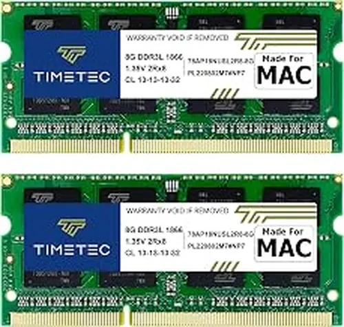 Timetec 16GB KIT(2x8GB) Compatible for Apple Late 2015 iMac (27-inch w/Retina 5K Display) DDR3L 1867MHz / 1866MHz PC3L-14900 2Rx8 CL13 1.35V 204 Pin SODIMM Memory Module MAC RAM Upgrade for iMac 17,1