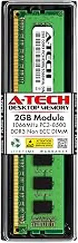 A-Tech 2GB DDR3 1066MHz PC3-8500 Desktop RAM Module | Non-ECC Unbuffered DIMM 1.5V 240-Pin Memory Upgrade Stick