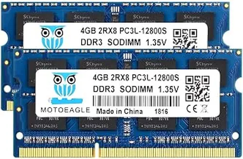 2x4GB DDR3L 1600MHZ SODIMM RAM PC3L 12800S 2Rx8 PC3 1600 DDR3 12800 204-pin 1.35V Dual Rank Laptop Memory 8GB KIT