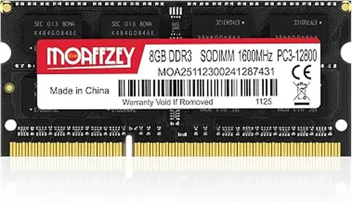 8GB DDR3 RAM 1600MHz PC3-12800 CL11 Laptop Memory SODIMM, 204-Pin 1.5V 2Rx8 Dual Rank Non-ECC Unbuffered Laptop Notebook RAM Upgrade - Black