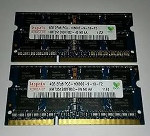 8GB RAM Kit (2x4GB) Hynix DDR3 1333mhz SODIMM Notebook Memory Laptop PC3-10600s HMT351S6BFR8C-H9