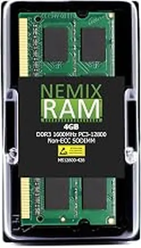 NEMIX RAM 4GB (1X4GB) DDR3 1600MHZ PC3-12800 2Rx8 1.5V 204-PIN Non-ECC SODIMM Compatible with Synology Rackstation Diskstation RAM1600DDR3-4G NAS Memory