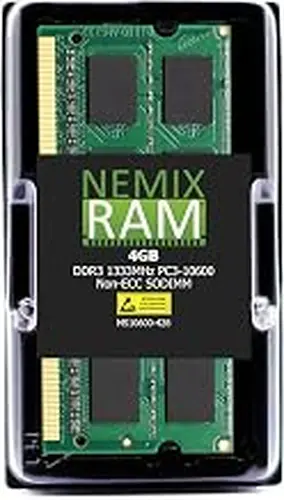 NEMIX RAM 4GB (1X4GB) DDR3 1333MHz PC3-10600 2Rx8 1.35V 204-PIN Non-ECC SODIMM Compatible with Samsung M471B5273DHO-CH9 Laptop PC Memory