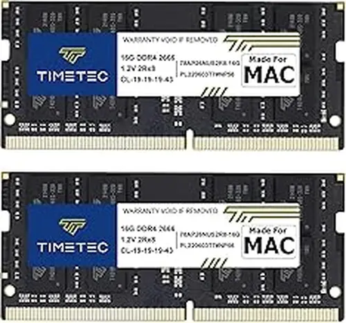 Timetec 32GB KIT(2x16GB) Compatible for Apple DDR4 2666MHz / 2667MHz for Mid 2020 iMac (20,1/20,2) / Mid 2019 iMac (19,1) 27-inch w/Retina 5K, Late 2018 Mac mini (8,1) PC4-21333 /PC4-21300 MAC RAM