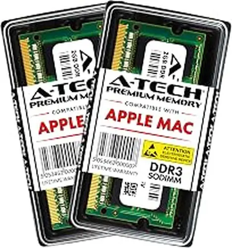 A-Tech for Apple 4GB Kit (2X 2GB) DDR3 1067MHz / 1066MHz PC3-8500 SODIMM Memory RAM Upgrade for MacBook, MacBook Pro, iMac, Mac mini - (Late 2008, Early 2009, Mid 2009, Late 2009, Mid 2010) Models