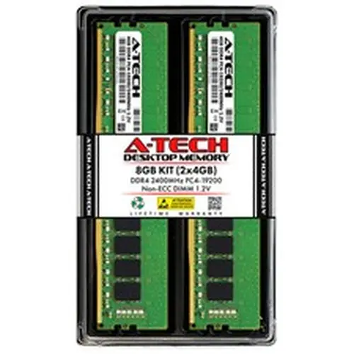 A-Tech 8GB 2x 4GB DDR4 2400 PC4-19200 Desktop 288-Pin DIMM Memory RAM Kit 4G 8G