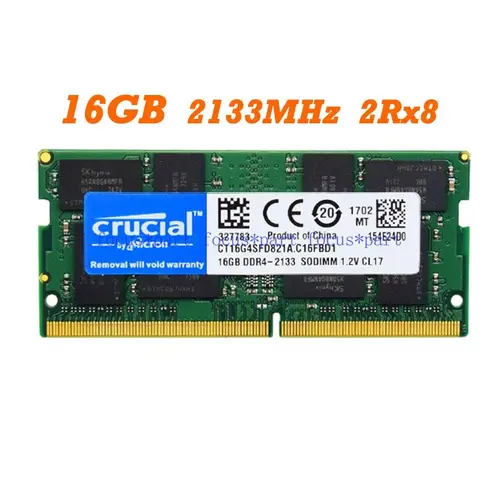 Crucial 16 GB Ram DDR4 2133 2400 2666 3200 MHz SO-DIMM Memory 260-Pin For Laptop 16GB