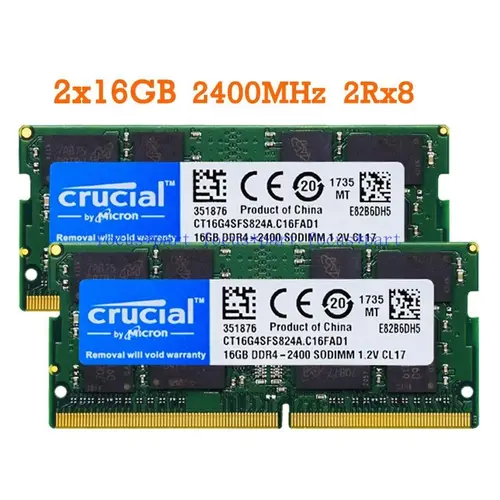 Crucial 16 GB Ram DDR4 2133 2400 2666 3200 MHz SO-DIMM Memory 260-Pin For Laptop 16GB