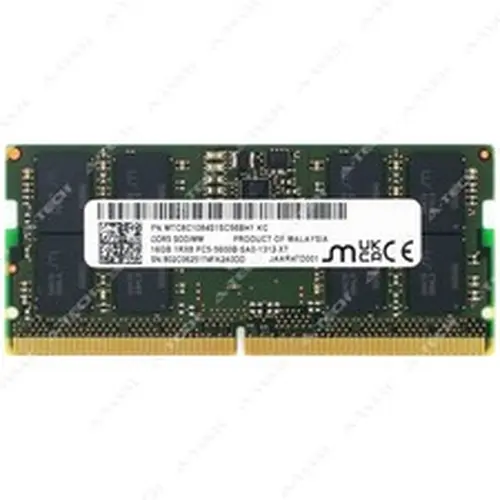 Micron 16GB DDR5-5600 PC5-44800 1Rx8 SODIMM Laptop Memory RAM MTC8C1084S1SC56BH1