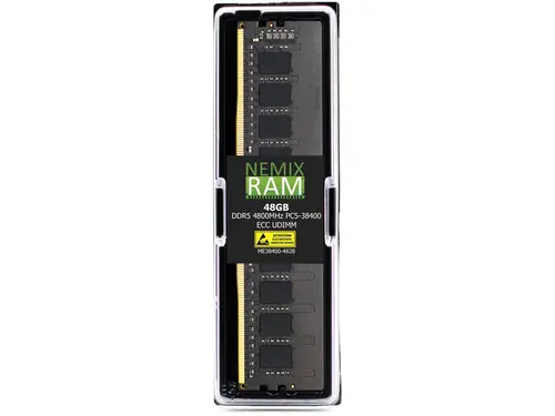 48GB DDR5 4800MHz PC5-38400 2Rx8 1.1V CL40 288-PIN ECC Unbuffered UDIMM NEMIX RAM Memory Compatible with Supermicro X14SAE Motherboard - DDR5...