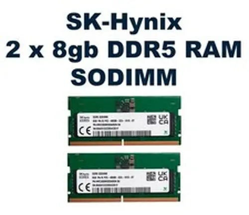 2x SK Hynix 8GB DDR5 4800MHz SODIMM RAM (16GB Total) PC5-4800B Laptop Memory