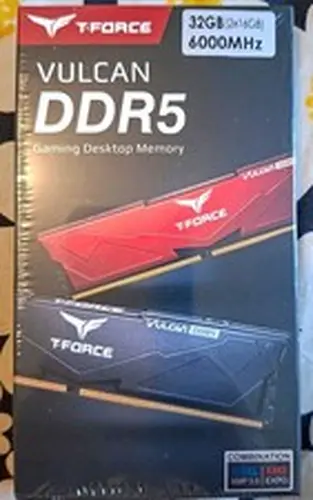 T-FORCE VULCAN DDR5-6000 32GB (2x16GB) UDIMM XMP 3.0 AMD EXPO