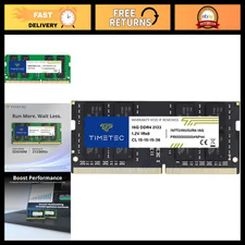 16GB DDR4 2133MHz SODIMM Laptop RAM - 260-Pin Non-ECC Memory Module for PC, Note