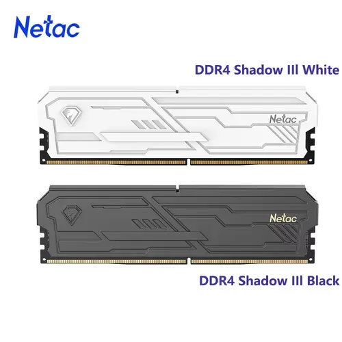 Netac Shadow II DDR4 RAM 3200/3600MHz 8GB 16GB 32GB Heatsink XMP2.0 Desktop