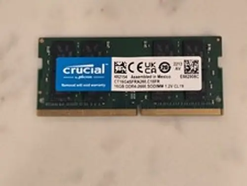 CRUCIAL DDR4 16GB 2666 PC4-21300 Laptop 260-Pin SODIMM Notebook Memory RAM 1X16