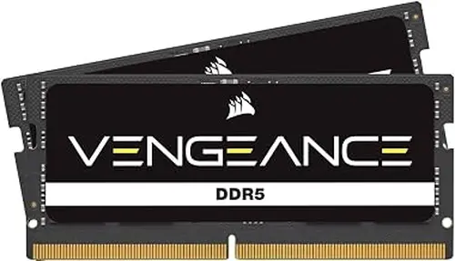 CORSAIR Vengeance DDR5 SODIMM 32GB (2x16GB) Up to 5600MHz C48 (Compatible with Nearly Any Intel and AMD System, Easy Installation, Faster Load Times, XMP 3.0 Compatibility) Black