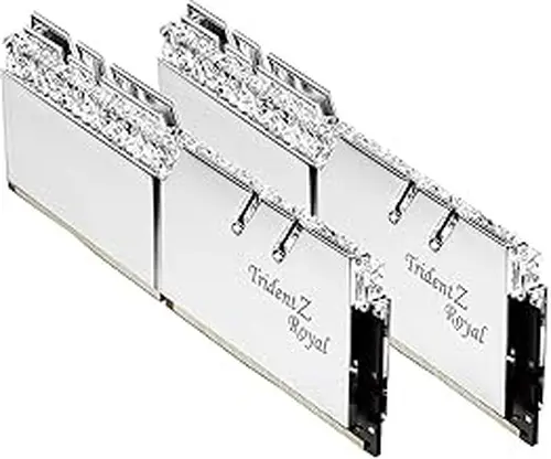 G.SKILL Trident Z Royal Series DDR4 RAM (XMP) 32GB (2x16GB) 3200MT/s CL16-18-18-38 1.35V Intel AMD Desktop Computer Memory U-DIMM - Silver (F4-3200C16D-32GTRS)