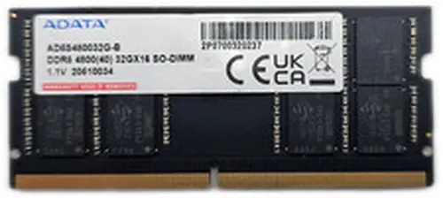 Adata 32GB DDR5-4800 PC5-38400 262-Pin SODIMM Laptop RAM Memory