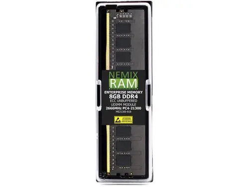 8GB DDR4 2666MHz PC4-21300 1Rx8 1.2V CL19 288-PIN ECC Unbuffered UDIMM NEMIX RAM Memory Compatible with ASUS WS C246M PRO, WS C246M PRO/SE...