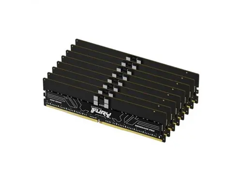 Kingston 128GB (8 x 16GB) DDR5 6000MT/s CL32 FURY Renegade Pro RDIMM Black EXPO - For Motherboard - 128 GB (8 x 16GB) - DDR5-6000/PC5-48000 DDR5...