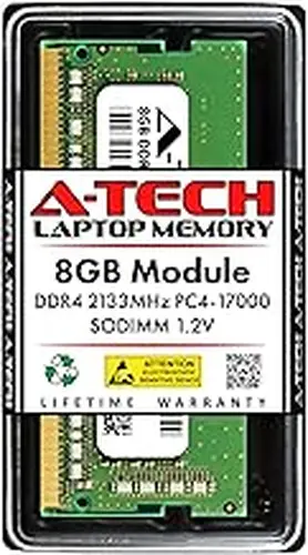 A-Tech 8GB DDR4 2133 MHz SODIMM PC4-17000 (PC4-2133P) CL15 Non-ECC Laptop RAM Memory Module
