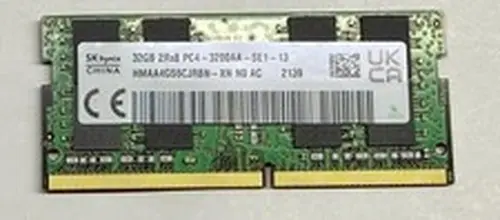 SK Hynix 32GB DDR4 SO-DIMM PC4-3200AA RAM Memory Module (HMAA4GS6CJR8N-XN)