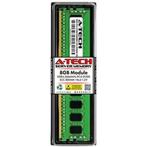 A-Tech 8GB 1Rx4 PC4-21300R RDIMM DDR4 2666 MHz ECC Registered Server Memory RAM