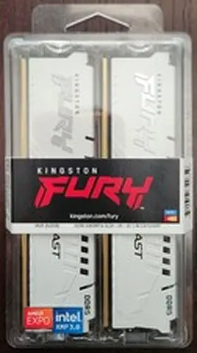 NEW KINGSTON FURY BEAST 64GB (2 x 32GB) DDR5 CL32 6400MHZ RAM MEMORY DIMM WHITE