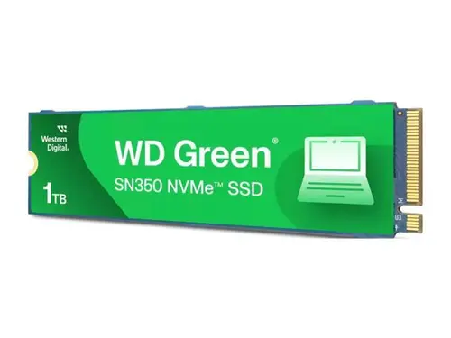 WD Green SN350 NVMe 1TB SSD - M.2 2280 Internal - PCI Express NVMe (PCI Express NVMe 3.0 x4) - 2400 MB/s Maximum Read Transfer Rate ...