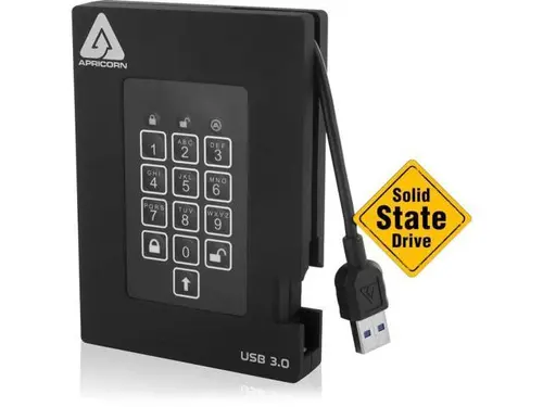 Apricorn Aegis Padlock Fortress A25-3Pl256-S2000f 2 Tb Solid State Drive - 2.5' External - Black