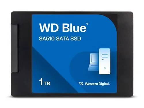 Western Digital 1TB WD Blue SA510 SATA Internal Solid State Drive SSD - SATA III 6 Gb/s, 2.5'/7mm, Up to 560 MB/s - WDS100T3B0A