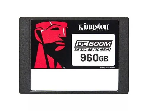 Kingston SEDC600M/960G DC600M 960 GB Solid State Drive - 2.5' Internal - SATA (SATA/600) - Mixed Use - Server Device Supported - 1 DWPD - 1752 TB...