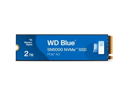 Open Box - Western Digital 2TB WD Blue SN5000 NVMe Internal Solid State Drive SSD - PCIe Gen 4.0, M.2 2280, Up to 5,150 MB/s - WDS200T4B0E