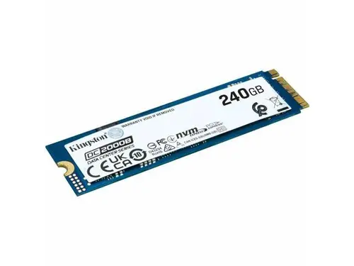 Kingston DC2000B 240 GB Solid State Boot Drive M.2 2280 Internal PCI Express NVMe PCI Express NVMe 4.0 x4 Server Data Center Device Supported 0.4...
