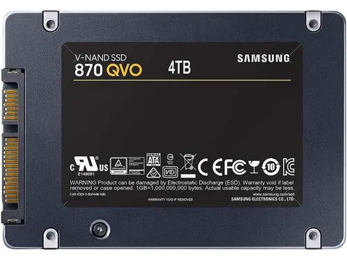 SAMSUNG 870 QVO Series 2.5' 4TB SATA III Samsung V-NAND 4bit MLC Internal Solid State Drive (SSD) MZ-77Q4T0BW