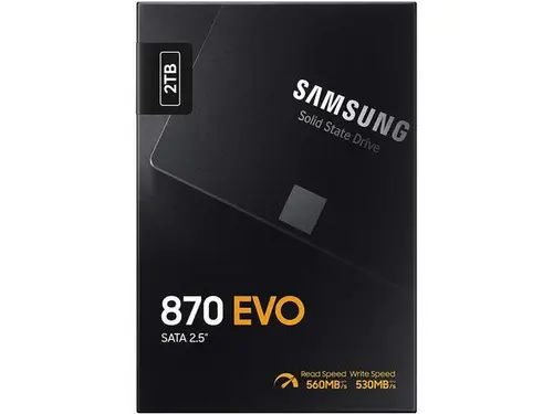 SAMSUNG 870 EVO Series 2.5' 2TB SATA III V-NAND 2.0 TB Internal Solid State Drive (SSD) MZ-77E2T0BW