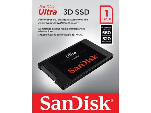 SanDisk SanDisk Ultra 3D 2.5' 1TB SATA III 3D NAND Internal Solid State Drive (SSD) SDSSDH3-1T00-G26