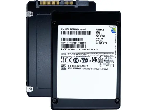 Samsung PM1643a 3.84TB SAS 12Gb/s 3D TLC 2.5' Enterprise SSD MZ-ILT3T8B