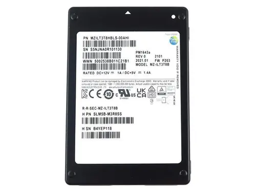 MZILT3T8HBLS-00AHI_UB Samsung PM1643A MZ-ILT3T8B 2.5' 3.84TB SAS 12GB/S SSD Drive MZILT3T8HBLS-00AHI SSD - Solid State Drives