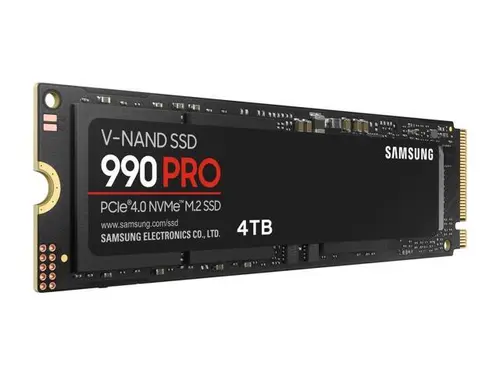 SAMSUNG 990 PRO M.2 2280 4TB PCI-Express Gen 4.0 x4, NVMe 2.0 V7 V-NAND 3bit MLC Internal Solid State Drive (SSD) MZ-V9P4T0B, Non-Heatsink