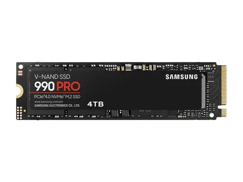 Samsung Samsung 990 PRO 4 TB Solid State Drive - M.2 2280 Internal - PCI Express NVMe (PCI Express NVMe 4.0 x4) - Black - 2400 TB TBW - 7450 MB/s Maximum...